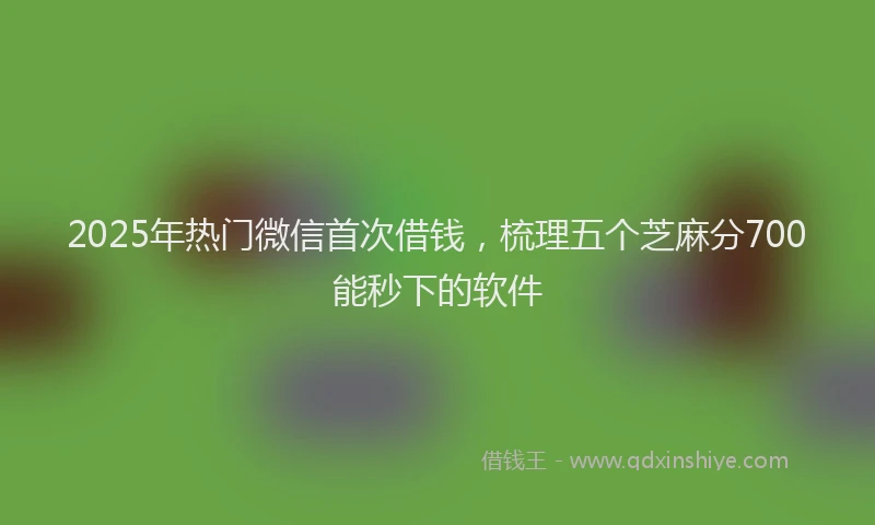 2025年热门微信首次借钱，梳理五个芝麻分700能秒下的软件