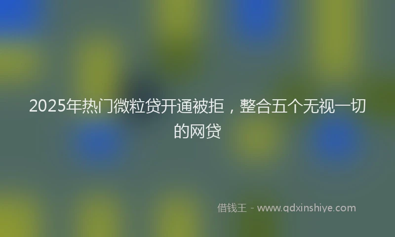 2025年热门微粒贷开通被拒，整合五个无视一切的网贷
