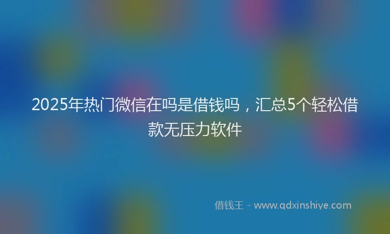 2025年热门微信在吗是借钱吗，汇总5个轻松借款无压力软件