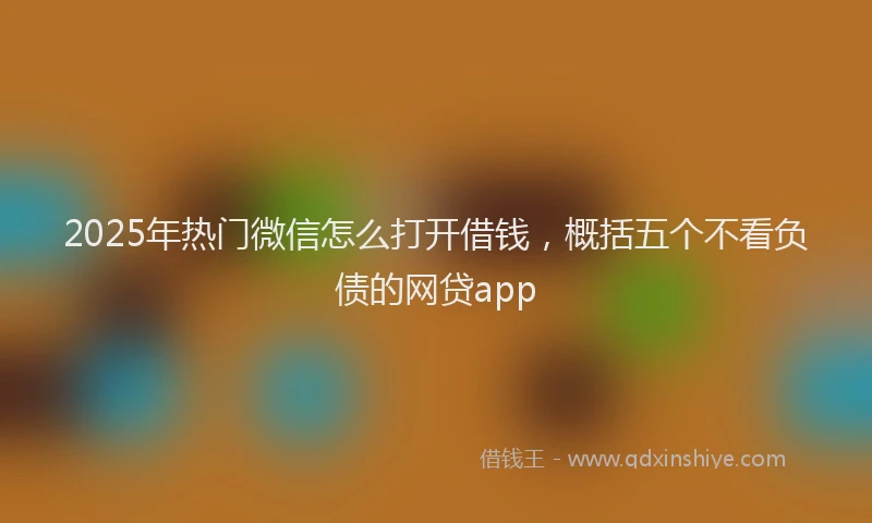 2025年热门微信怎么打开借钱，概括五个不看负债的网贷app