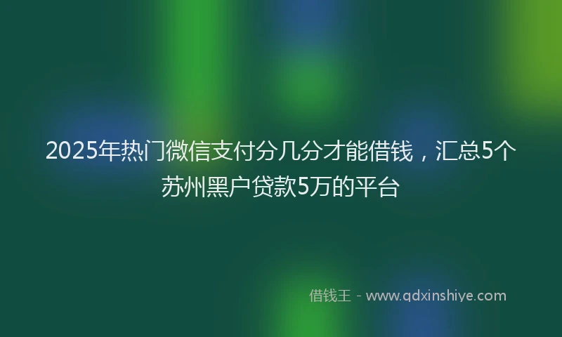 2025年热门微信支付分几分才能借钱，汇总5个苏州黑户贷款5万的平台