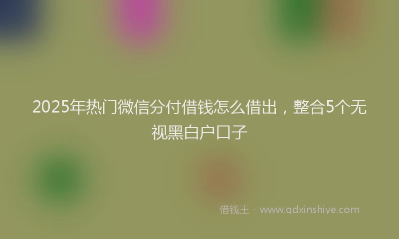 2025年热门微信分付借钱怎么借出，整合5个无视黑白户口子