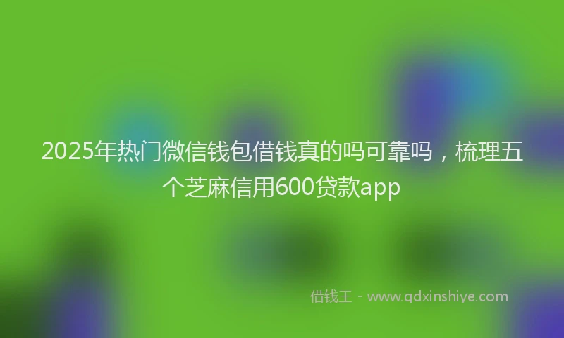 2025年热门微信钱包借钱真的吗可靠吗，梳理五个芝麻信用600贷款app
