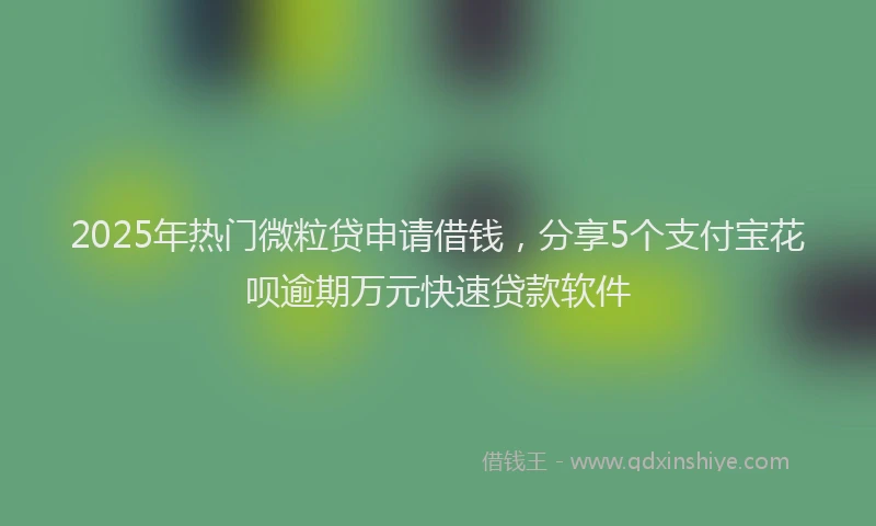 2025年热门微粒贷申请借钱，分享5个支付宝花呗逾期万元快速贷款软件