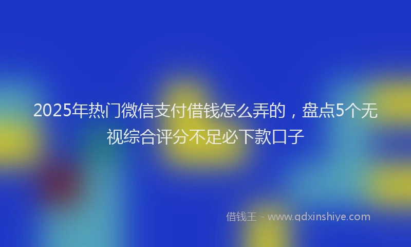 2025年热门微信支付借钱怎么弄的，盘点5个无视综合评分不足必下款口子