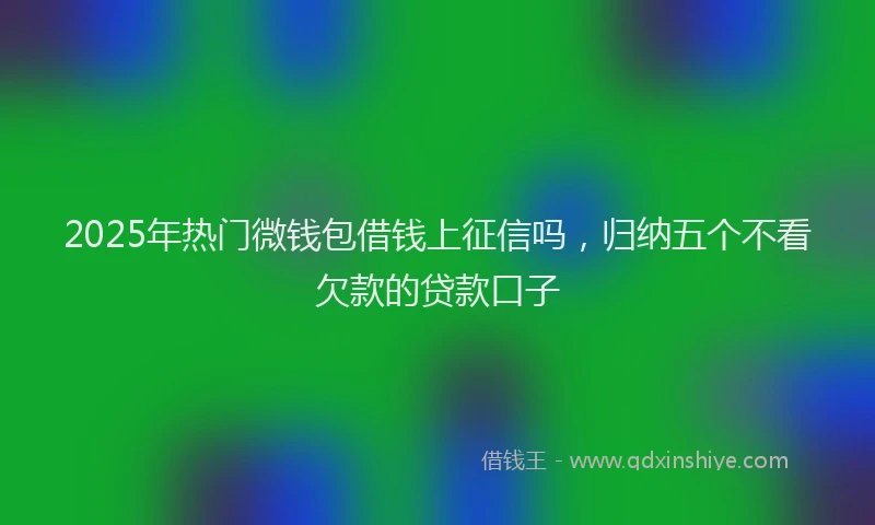 2025年热门微钱包借钱上征信吗，归纳五个不看欠款的贷款口子