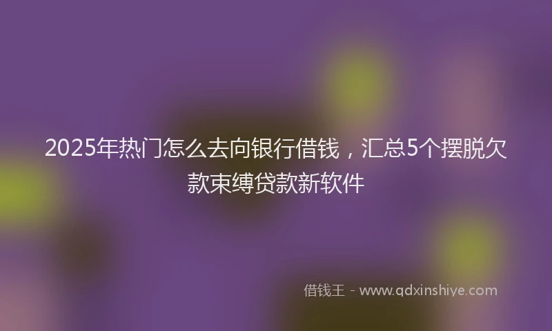 2025年热门怎么去向银行借钱,汇总5个摆脱欠款束缚贷款新软件