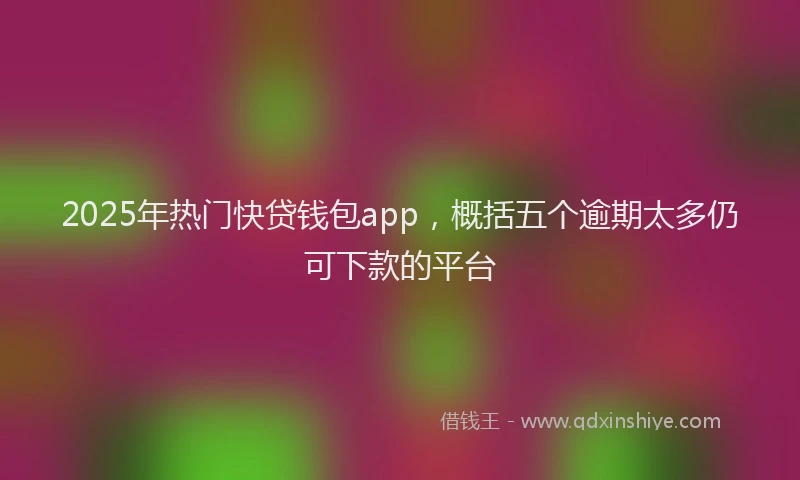 2025年热门快贷钱包app，概括五个逾期太多仍可下款的平台