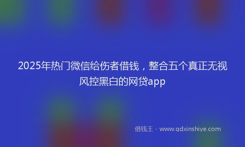 2025年热门微信给伤者借钱，整合五个真正无视风控黑白的网贷app