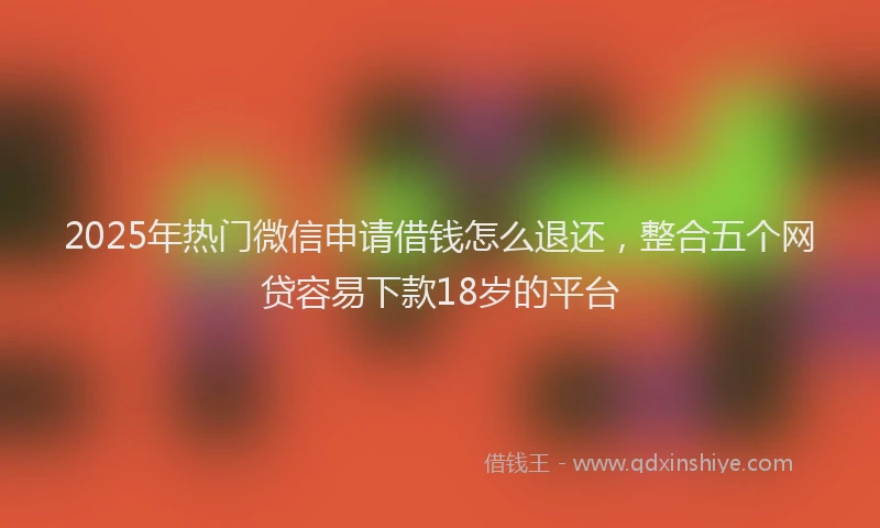 2025年热门微信申请借钱怎么退还，整合五个网贷容易下款18岁的平台