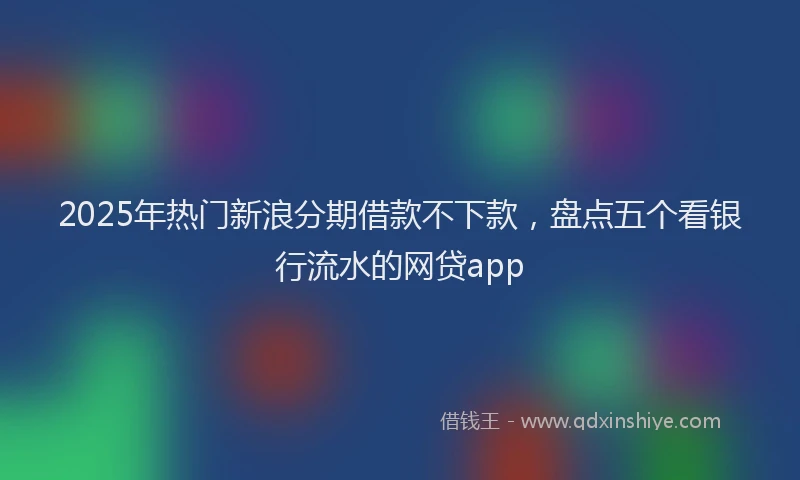 2025年热门新浪分期借款不下款，盘点五个看银行流水的网贷app