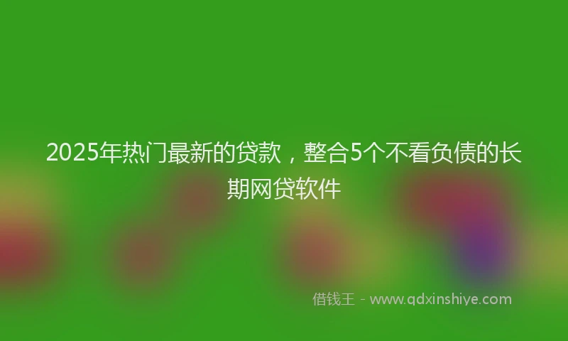 2025年热门最新的贷款，整合5个不看负债的长期网贷软件