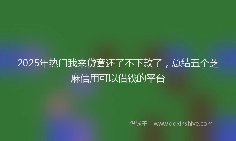 2025年热门我来贷套还了不下款了，总结五个芝麻信用可以借钱的平台