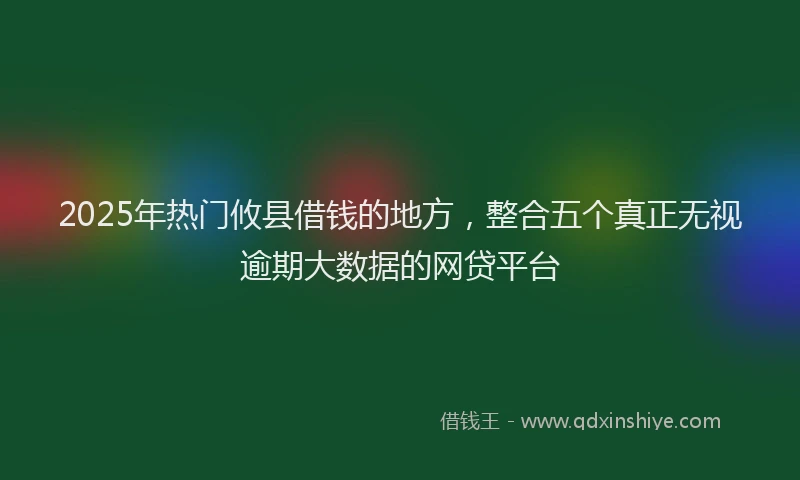 2025年热门攸县借钱的地方，整合五个真正无视逾期大数据的网贷平台
