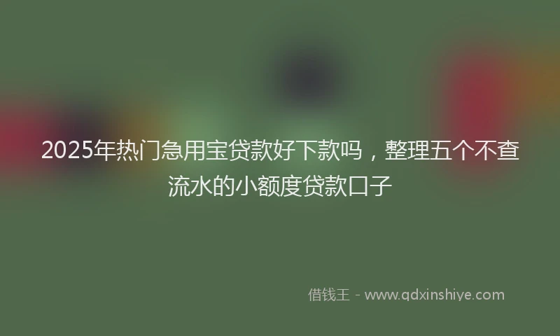 2025年热门急用宝贷款好下款吗，整理五个不查流水的小额度贷款口子