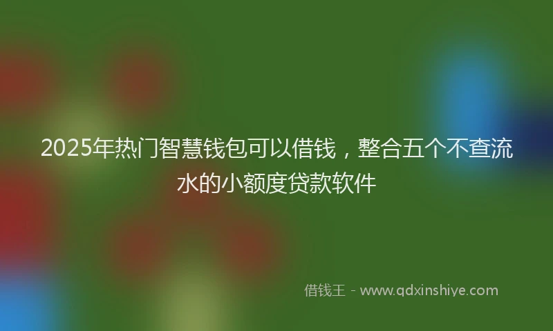 2025年热门智慧钱包可以借钱，整合五个不查流水的小额度贷款软件