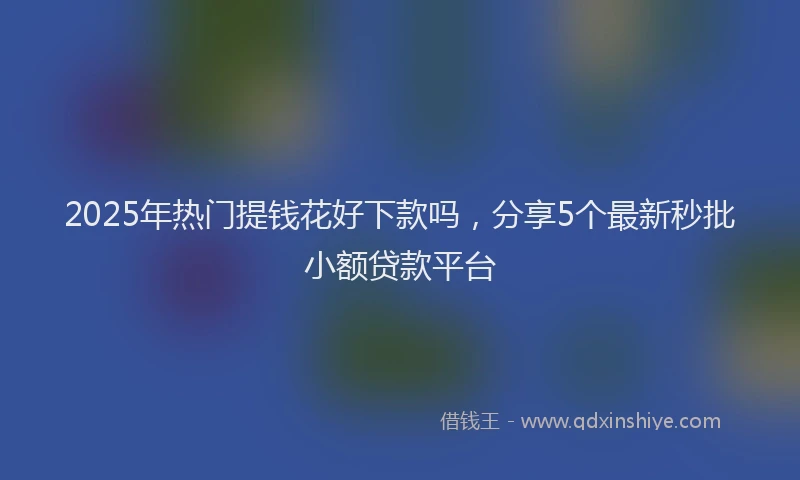 2025年热门提钱花好下款吗，分享5个最新秒批小额贷款平台