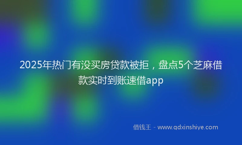 2025年热门有没买房贷款被拒，盘点5个芝麻借款实时到账速借app