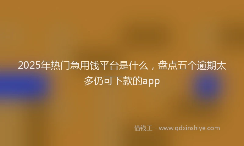 2025年热门急用钱平台是什么，盘点五个逾期太多仍可下款的app