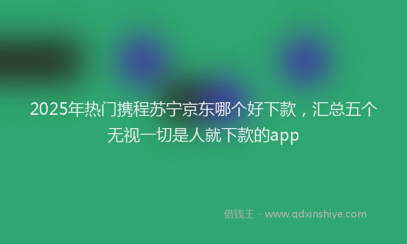 2025年热门携程苏宁京东哪个好下款，汇总五个无视一切是人就下款的app