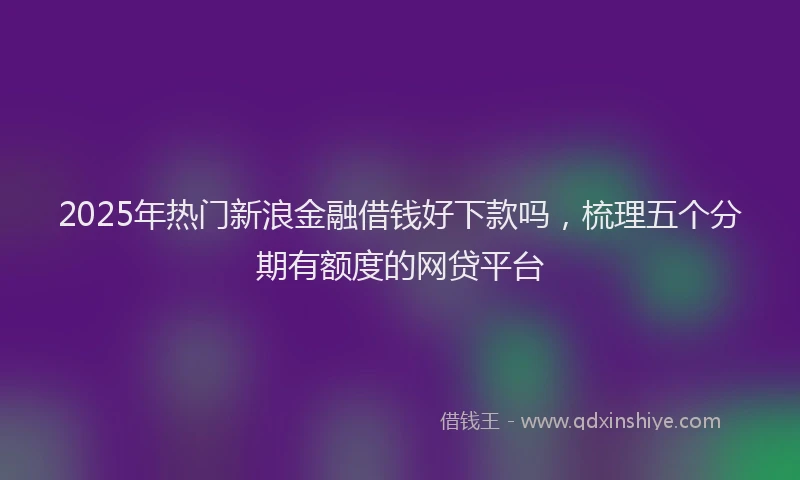 2025年热门新浪金融借钱好下款吗，梳理五个分期有额度的网贷平台