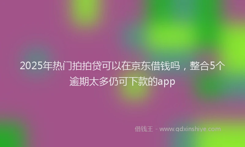 2025年热门拍拍贷可以在京东借钱吗，整合5个逾期太多仍可下款的app