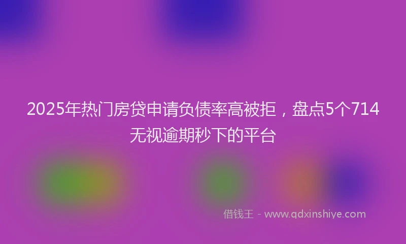 2025年热门房贷申请负债率高被拒，盘点5个714无视逾期秒下的平台