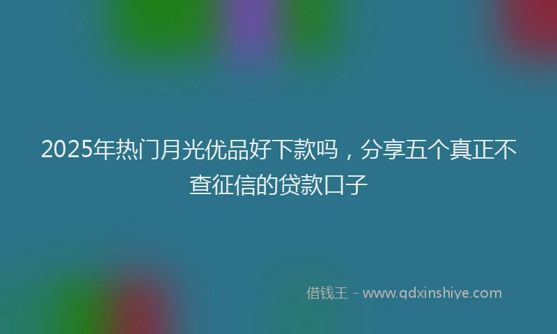 2025年热门月光优品好下款吗，分享五个真正不查征信的贷款口子