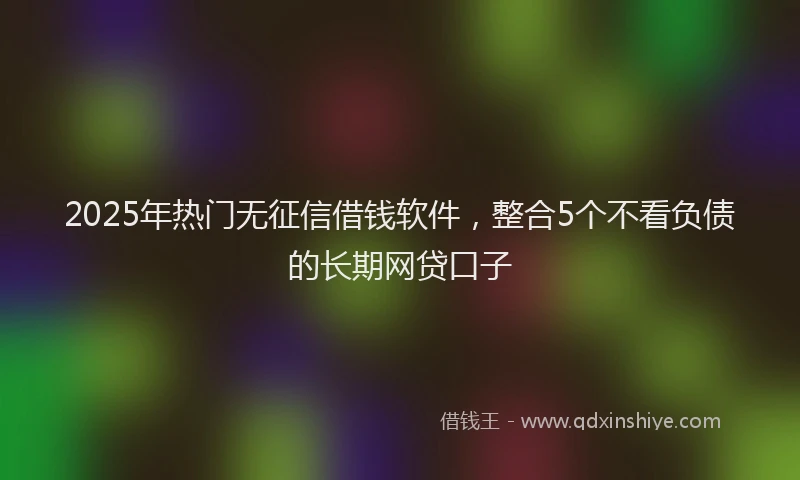 2025年热门无征信借钱软件，整合5个不看负债的长期网贷口子