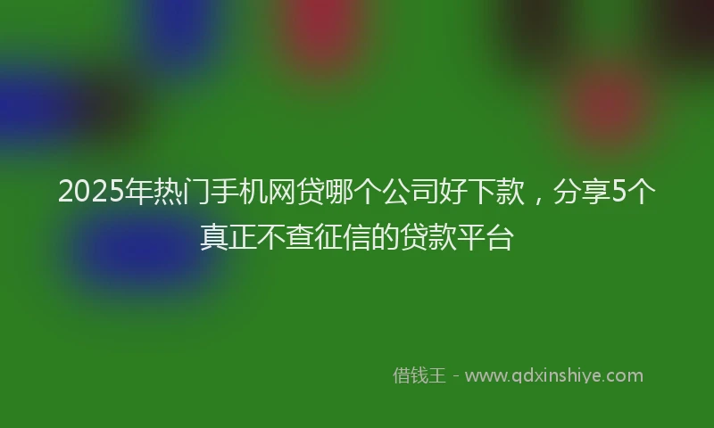 2025年热门手机网贷哪个公司好下款，分享5个真正不查征信的贷款平台