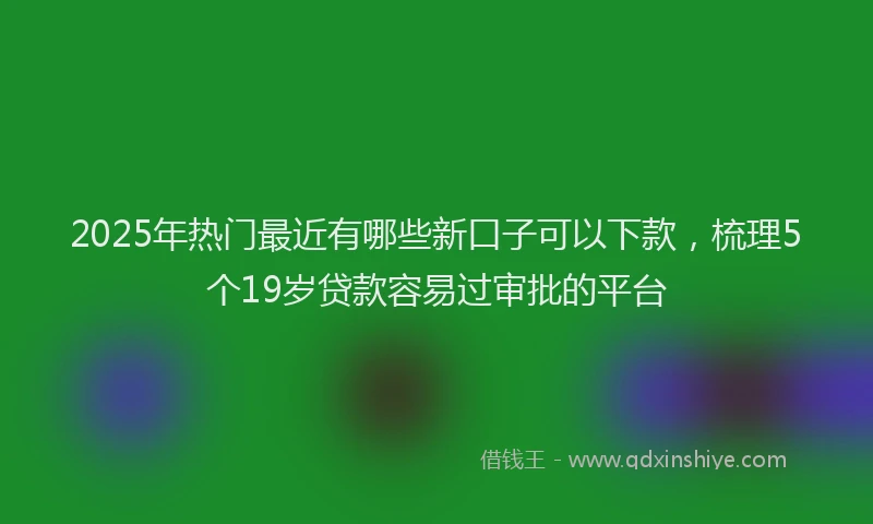 2025年热门最近有哪些新口子可以下款，梳理5个19岁贷款容易过审批的平台