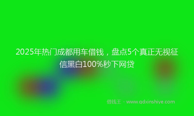 2025年热门成都用车借钱，盘点5个真正无视征信黑白100%秒下网贷