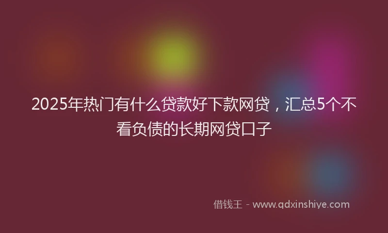2025年热门有什么贷款好下款网贷，汇总5个不看负债的长期网贷口子