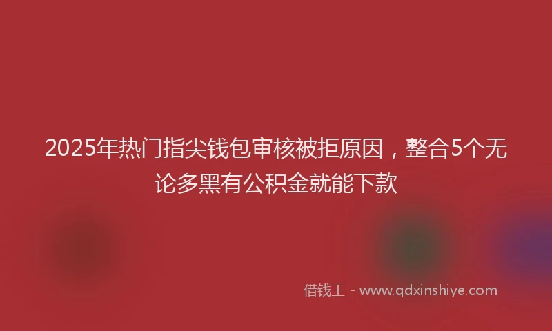 2025年热门指尖钱包审核被拒原因，整合5个无论多黑有公积金就能下款