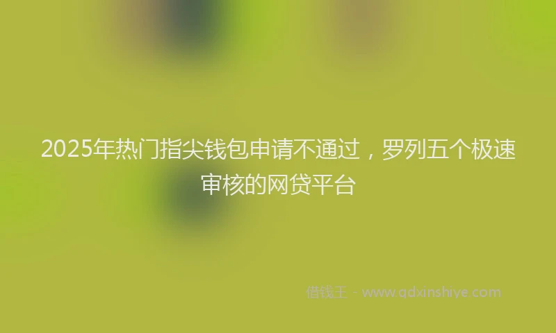 2025年热门指尖钱包申请不通过，罗列五个极速审核的网贷平台