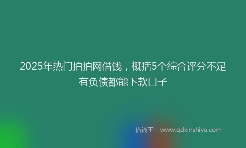 2025年热门拍拍网借钱，概括5个综合评分不足有负债都能下款口子