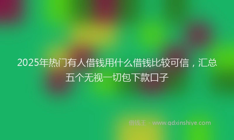 2025年热门有人借钱用什么借钱比较可信，汇总五个无视一切包下款口子