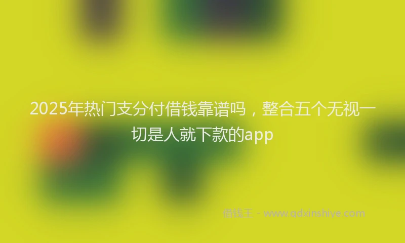 2025年热门支分付借钱靠谱吗，整合五个无视一切是人就下款的app