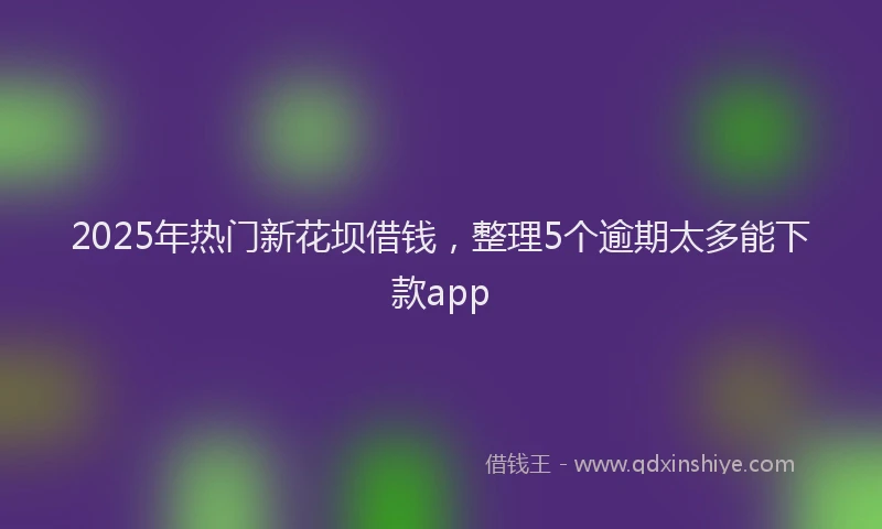 2025年热门新花坝借钱，整理5个逾期太多能下款app