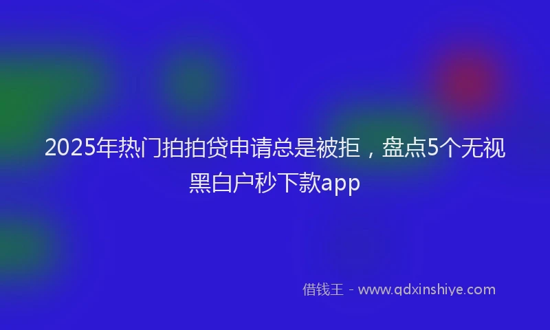 2025年热门拍拍贷申请总是被拒，盘点5个无视黑白户秒下款app