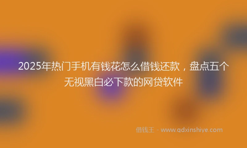 2025年热门手机有钱花怎么借钱还款，盘点五个无视黑白必下款的网贷软件