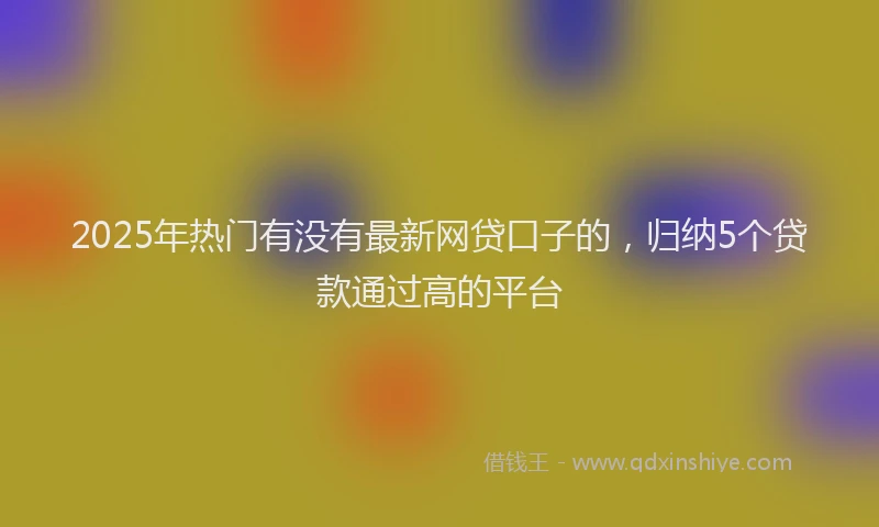 2025年热门有没有最新网贷口子的，归纳5个贷款通过高的平台