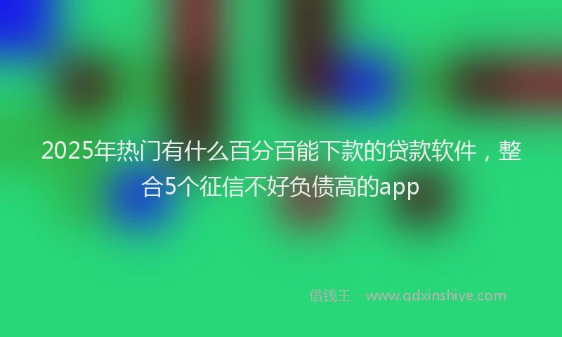 2025年热门有什么百分百能下款的贷款软件，整合5个征信不好负债高的app