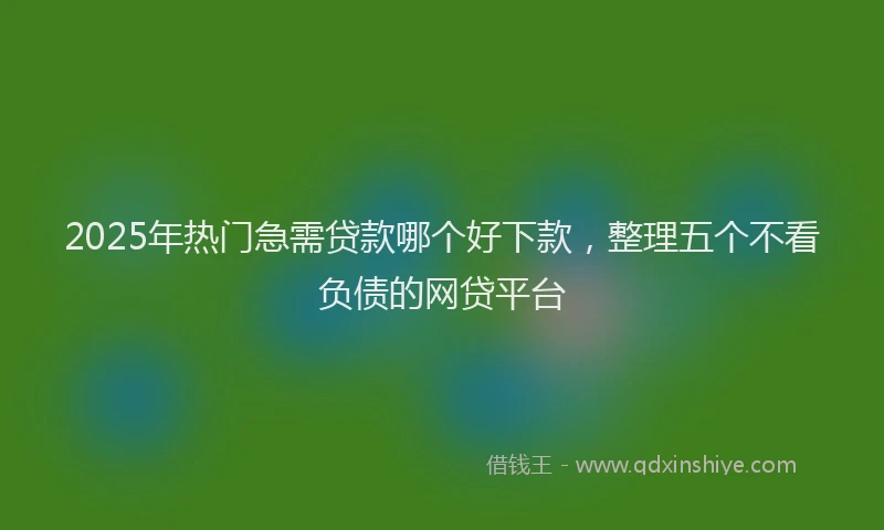 2025年热门急需贷款哪个好下款，整理五个不看负债的网贷平台