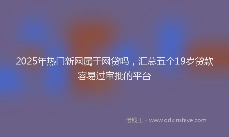2025年热门新网属于网贷吗，汇总五个19岁贷款容易过审批的平台
