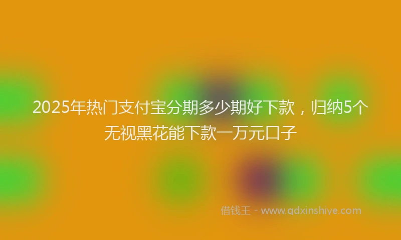 2025年热门支付宝分期多少期好下款，归纳5个无视黑花能下款一万元口子