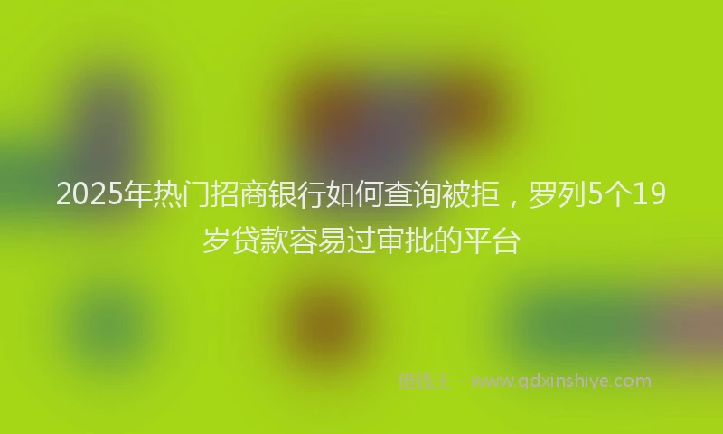 2025年热门招商银行如何查询被拒，罗列5个19岁贷款容易过审批的平台