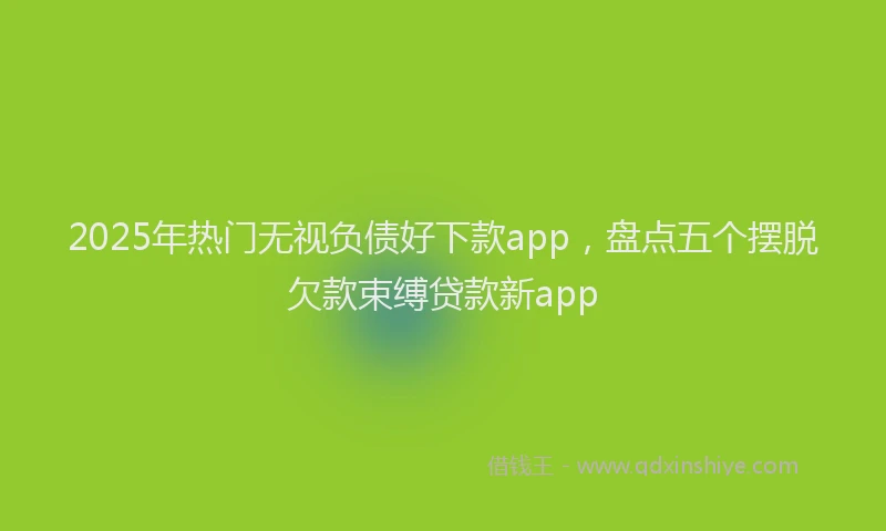 2025年热门无视负债好下款app，盘点五个摆脱欠款束缚贷款新app