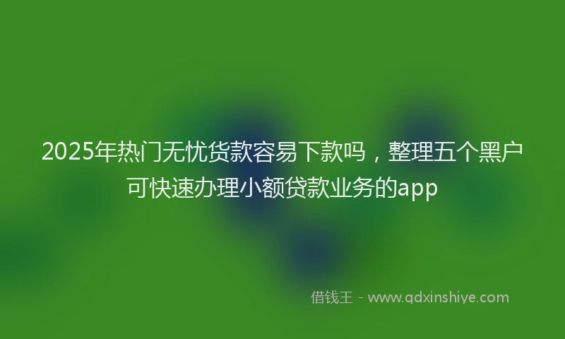 2025年热门无忧货款容易下款吗，整理五个黑户可快速办理小额贷款业务的app