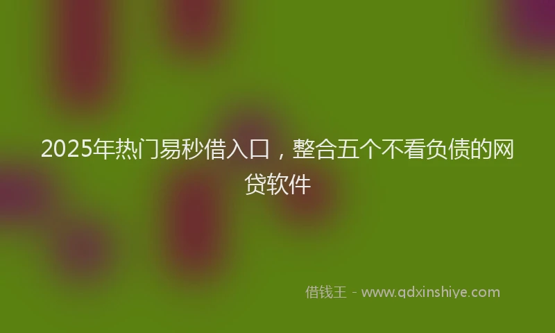 2025年热门易秒借入口，整合五个不看负债的网贷软件